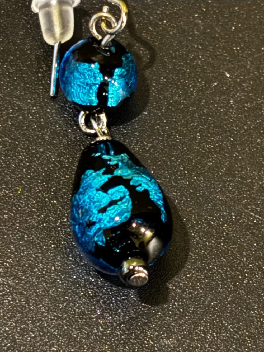 Blue Glass Drop Earrings - Elegant Women’s Jewelry